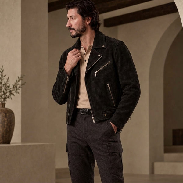 Black Suede Leather Jacket