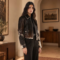 Cowhide Biker Jacket for Women