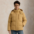 Quilted Insulated Jacket for Women In Mustard Color