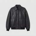 Oversized Leather Bomber Jacket