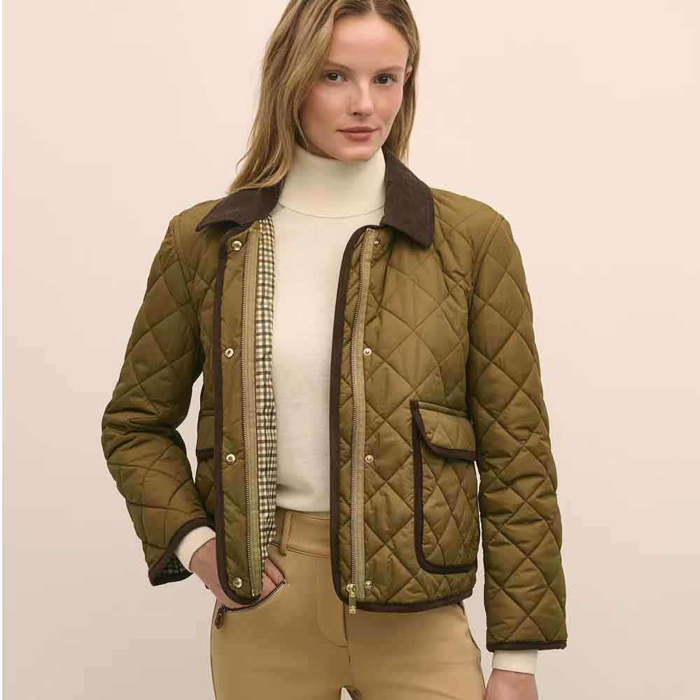Cropped Quilted Jacket for Women