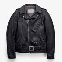 Vintage Leather Motorcycle Jacket in Cowhide Leather